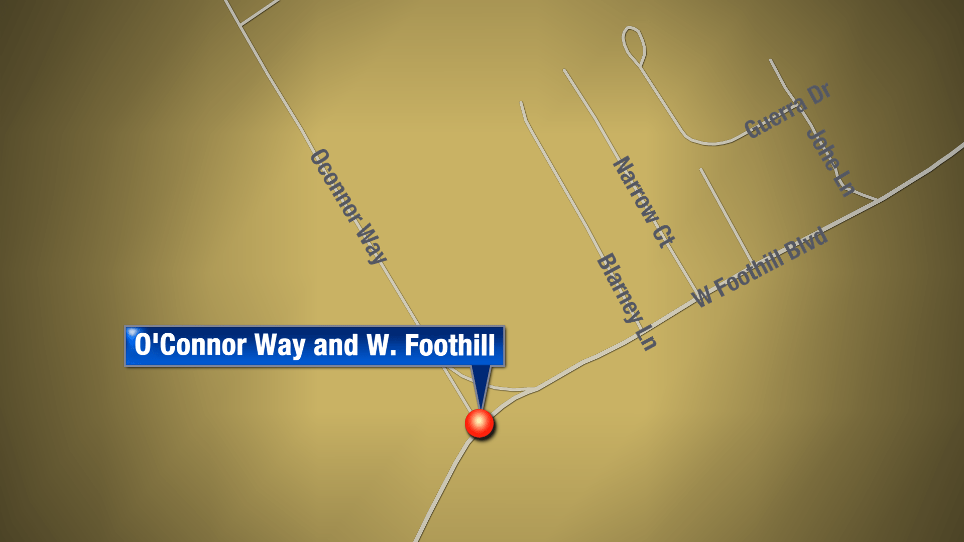 Picture of O'Connor Way and W. Foothill map