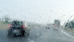Picture of rain on windshield