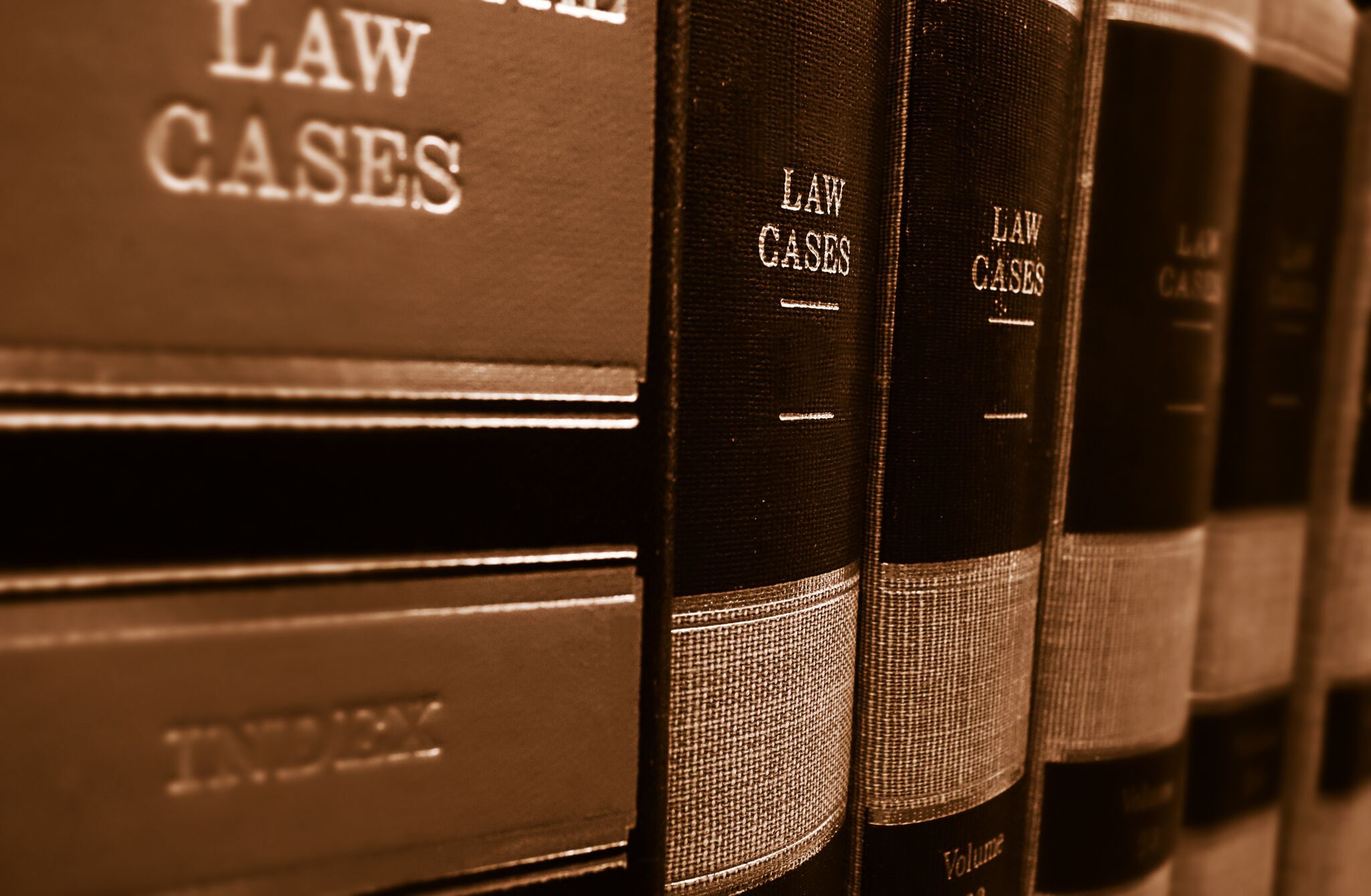 Picture of books about law cases