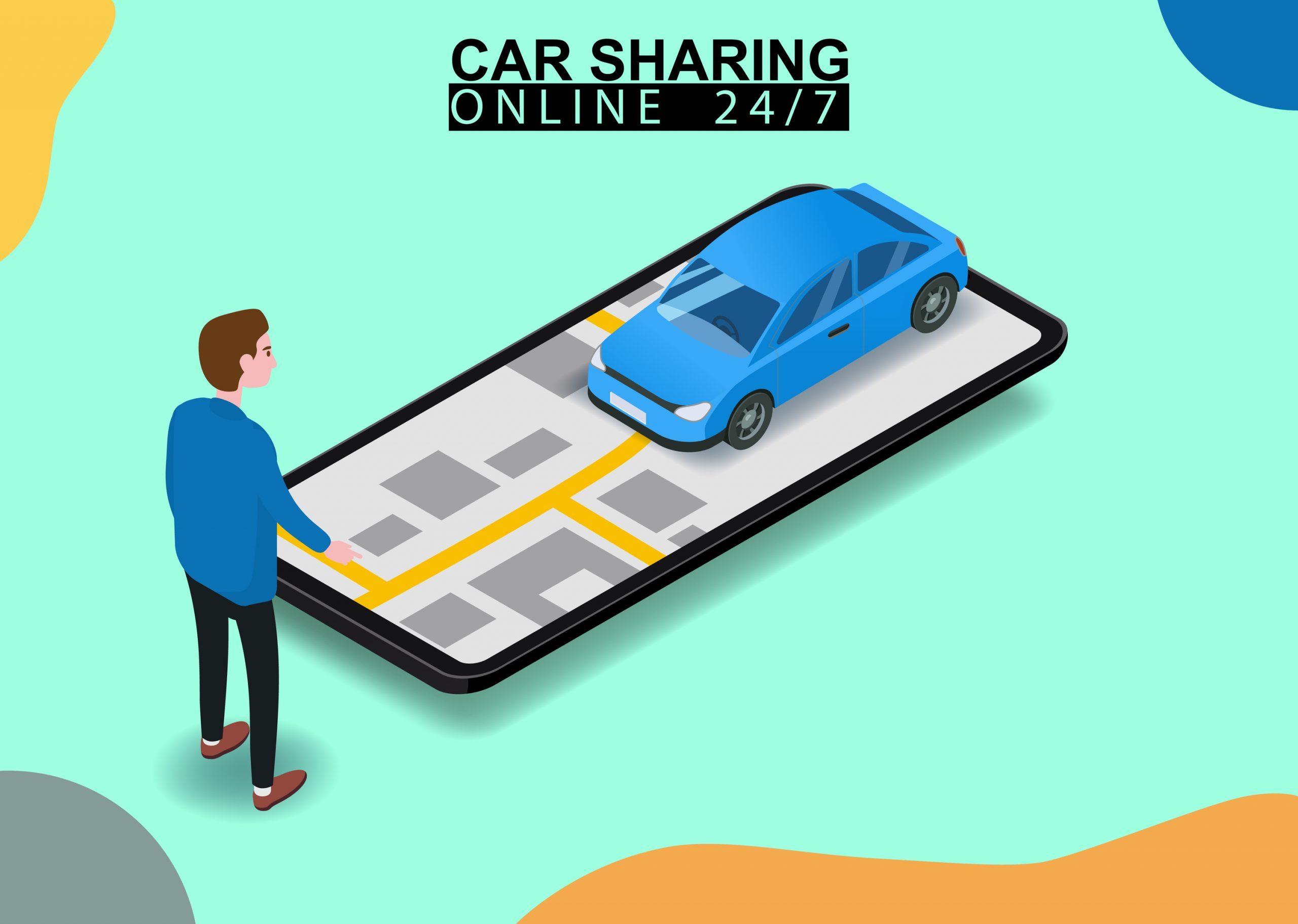 Picture of a Ridesharing App Summoning a Car For a Person