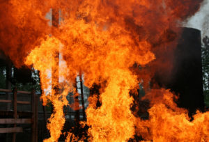 Photo of Flames that Could Cause a Burn Injury